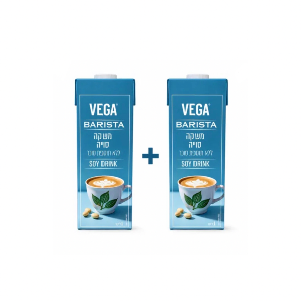 זוג משקה חלב סויה בריסטה וגה VEGA