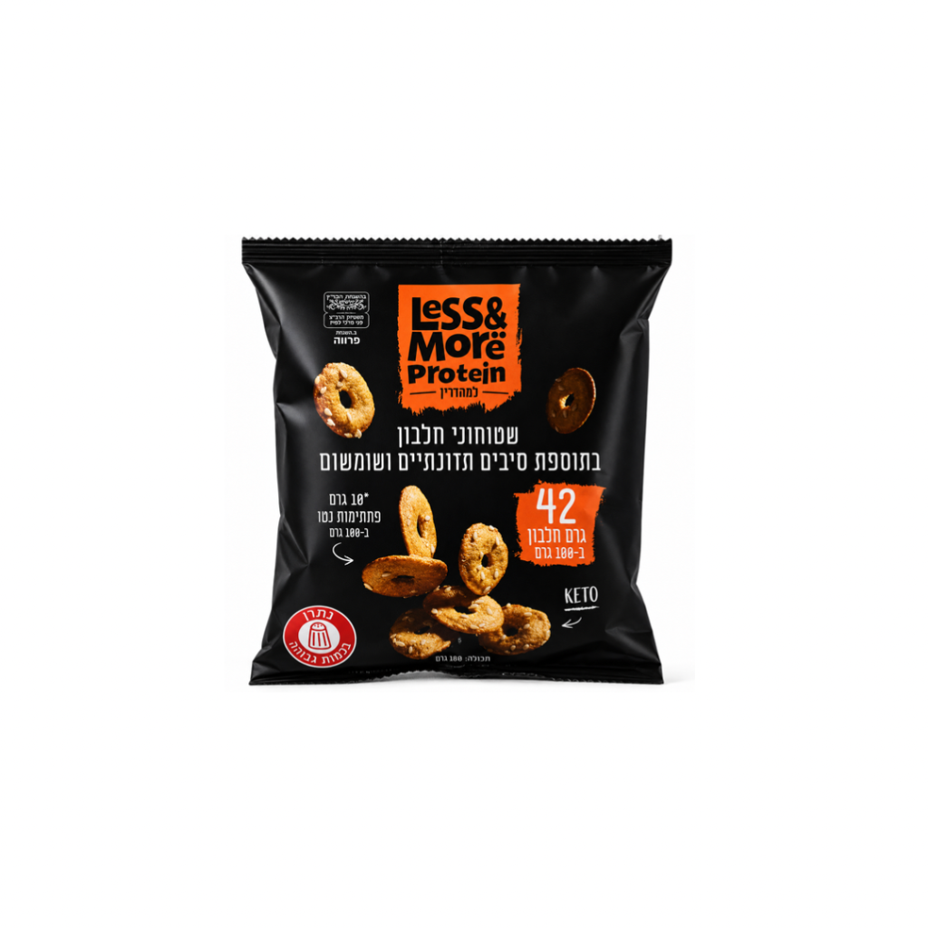 בייגלה שטוחים חלבון בתוספת שומשום 150 גרם Less&More