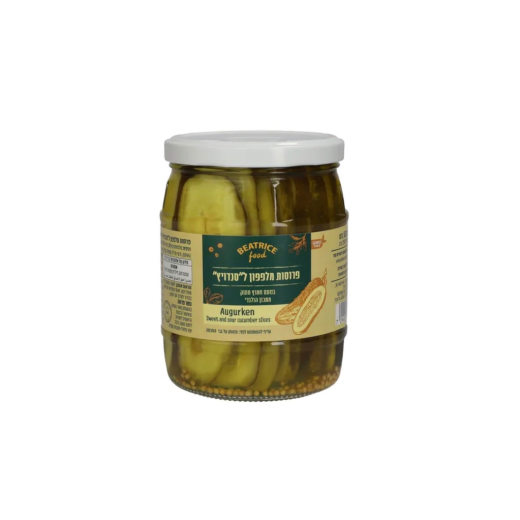 פרוסות מלפפון לסנדוויץ