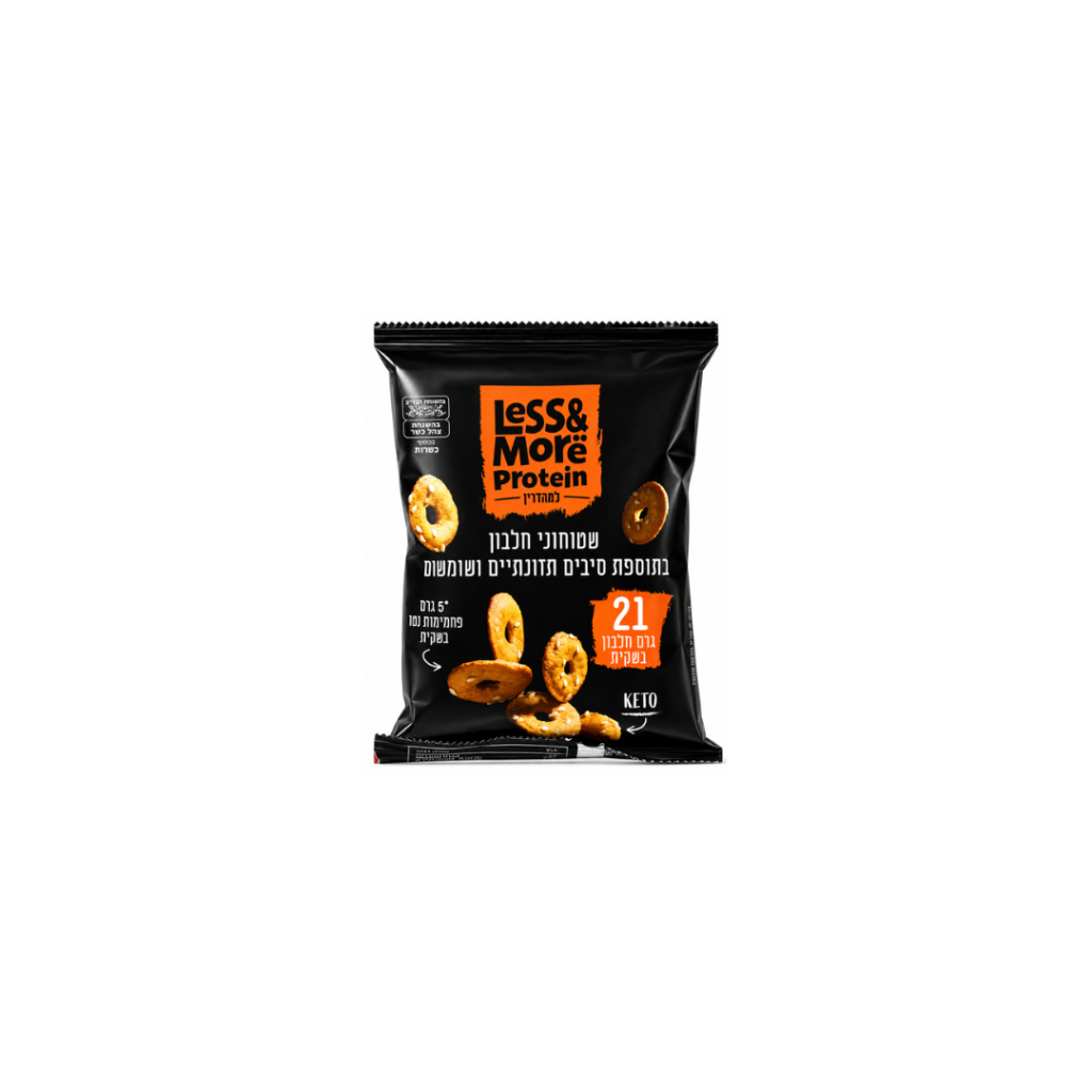 בייגלה שטוחים חלבון בתוספת שומשום Less&More